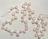 16 inch strand of 9x8mm Faceted Briolette Rose Quartz